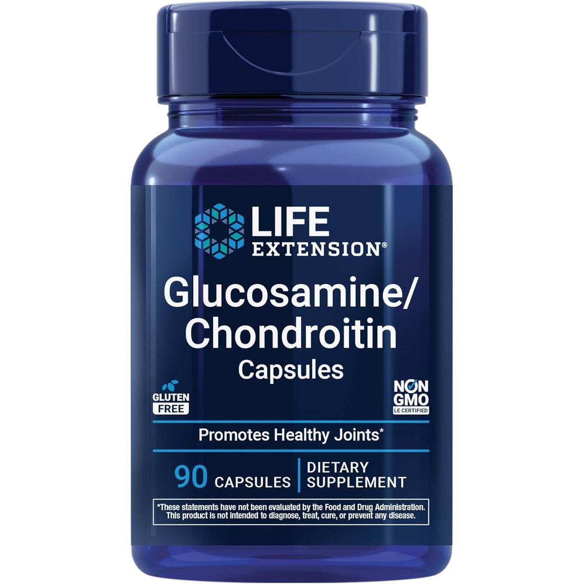 Life Extension Glucosamine/Chondroitin Capsules for Healthy Joints and Cartilage, Non-Gmo, Gluten-Free, 90 Capsules