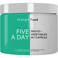 Codeage Instantfood Five a Day – Fruits & Vegetables Capsule Supplement – Whole Food Phytonutrients – 15 Fruits and Veggies Blend - Vegan, Non-Gmo – 30 Capsules