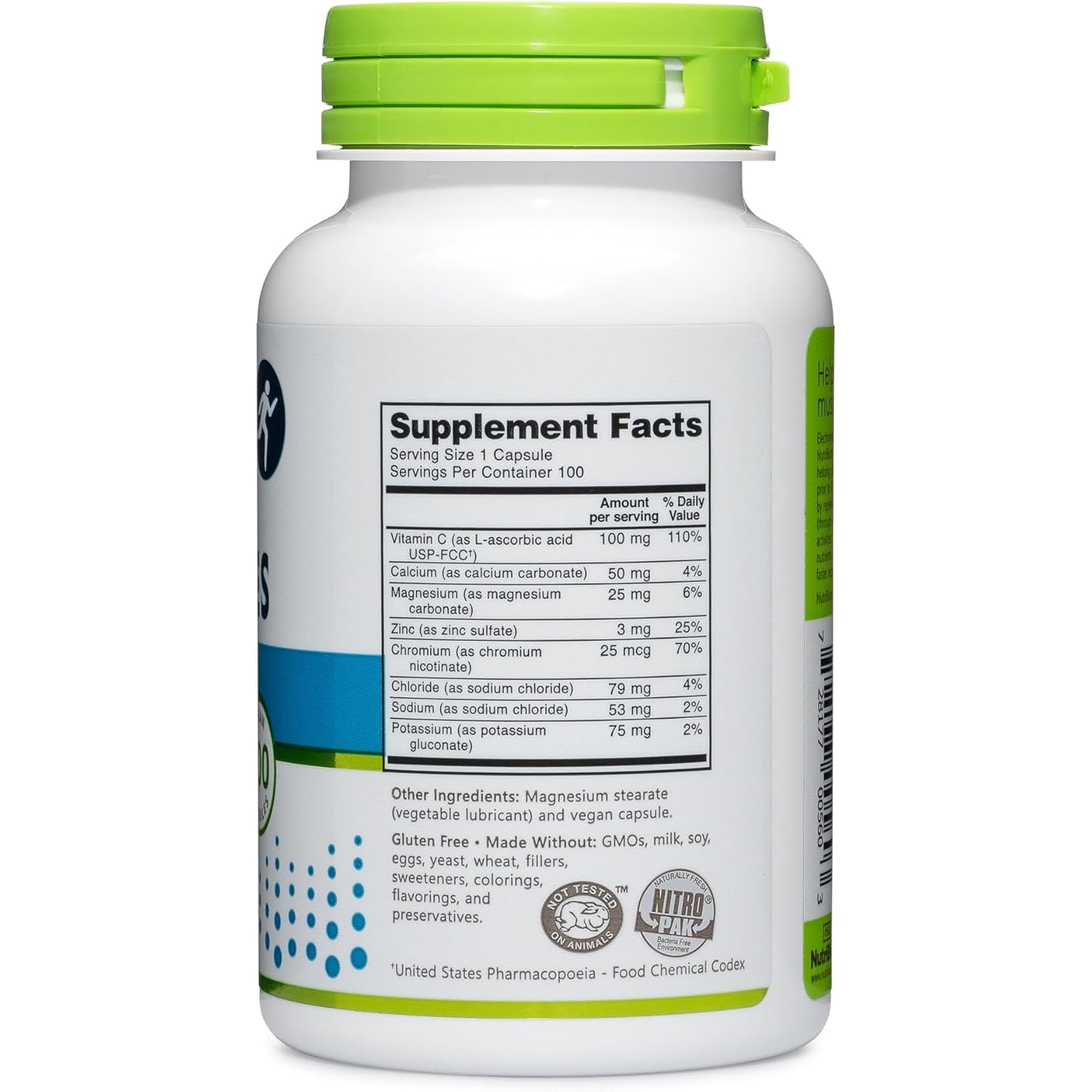 Nutribiotic Essential Electrolytes, 100 Ct Capsules | Supports Increased Performance & Faster Recovery | Pharmaceutical Grade Vitamin C with Electrolytes for Rehydration | Vegan, Gluten-Free & Non-Gmo