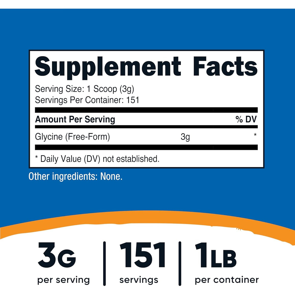 Nutricost Glycine Powder 1Lb - Non-Gmo, Gluten Free