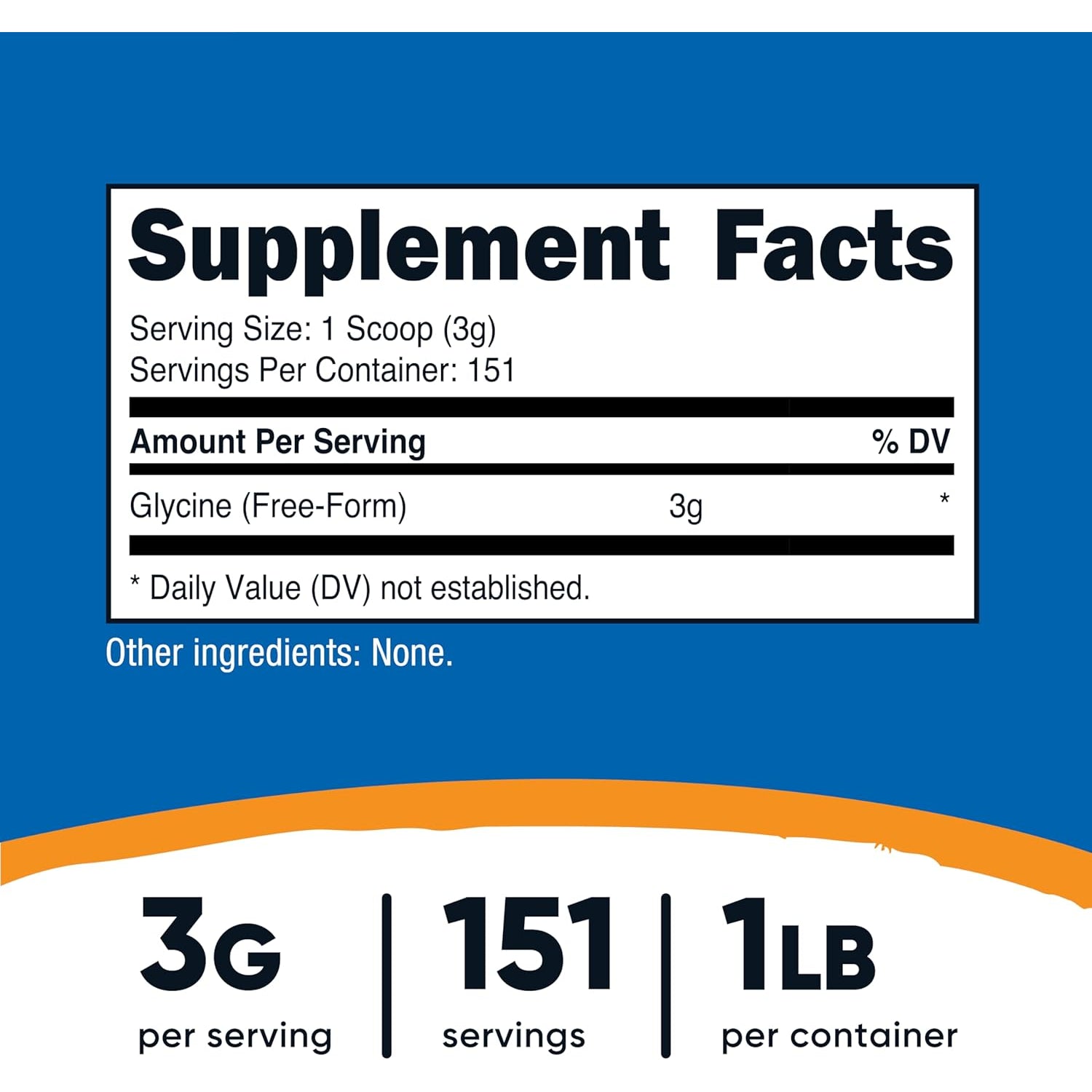 Nutricost Glycine Powder 1Lb - Non-Gmo, Gluten Free
