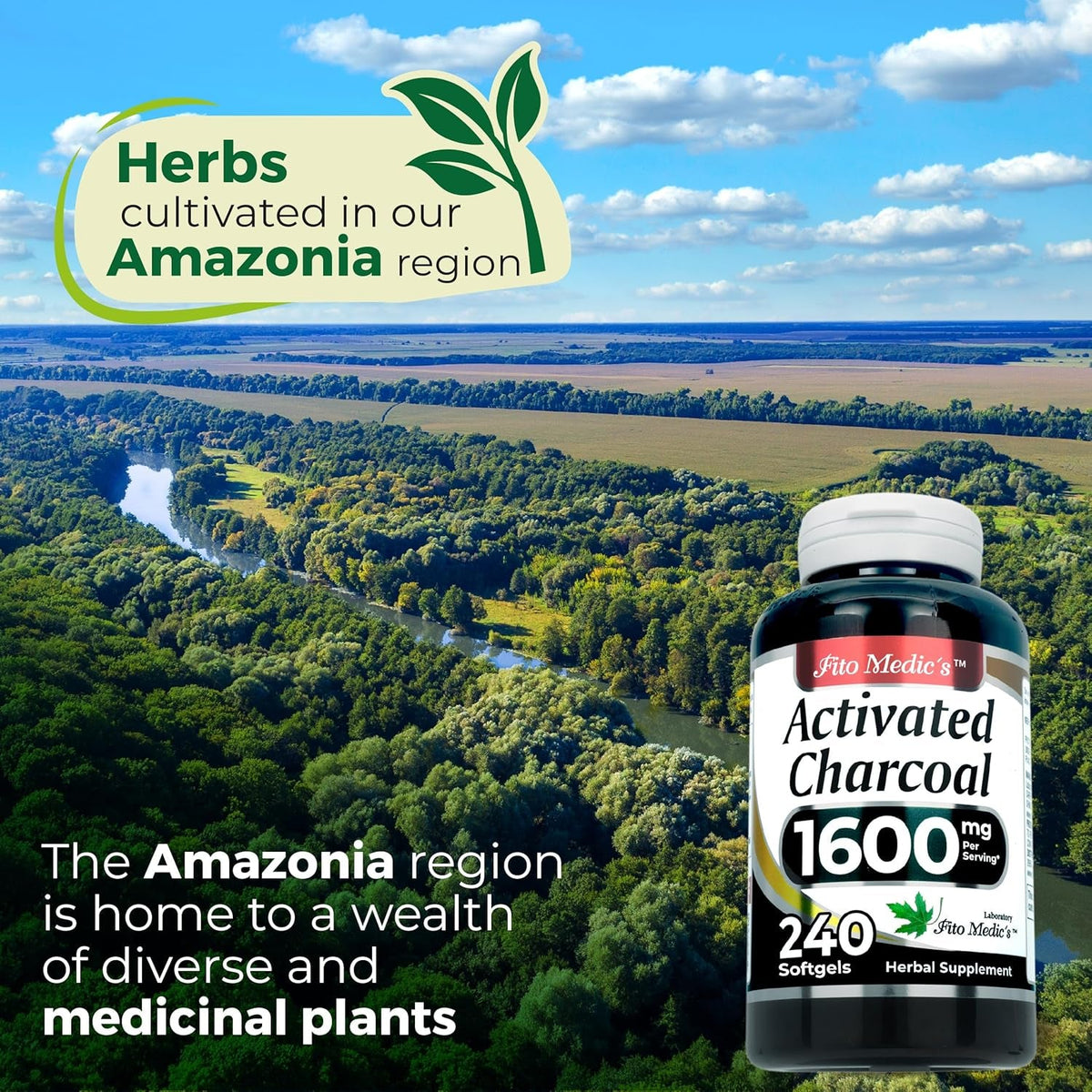 FITO MEDIC'S Lab | Activated Charcoal | 240 Caps | Activated Charcoal Pills