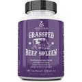Ancestral Supplements Grass Fed Beef Spleen Supplement, 3000Mg Beef Organ Spleen Support Formula Promotes Digestive, Immune, Iron, Energy and Allergy Health, Non GMO, 180 Capsules