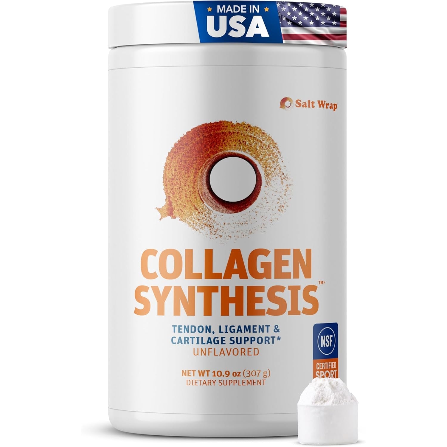 Saltwrap Collagen Synthesis - Collagen Peptides for Joints with Fortigel, Tendoforte, Best Collagen Powder for Tendons, Ligaments, and Cartilage Recovery and Repair, NSF Certified for Sport