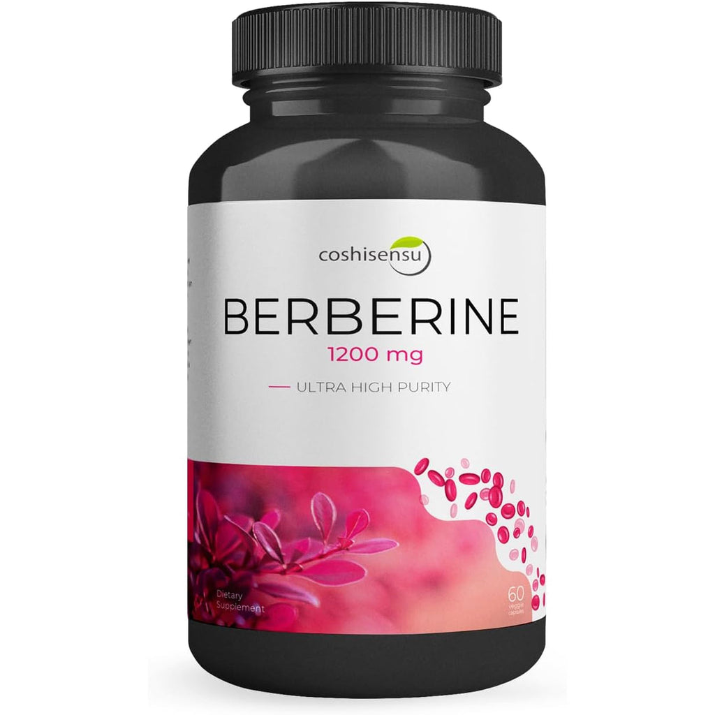 Berberine Hcl 1200Mg – High Potency Supplement for Blood Sugar, Insulin & Weight Management – Non-Gmo, Gluten-Free, Vegan Capsules – Heart & Metabolism Support, Made in USA – 60 Count