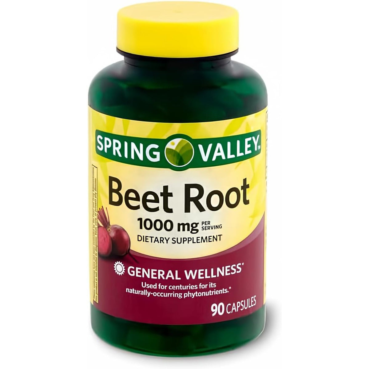 Spring Health Valley Beet Root Dietary Supplement, 1000 Mg, 90 Count + Your Vitamin Guide©