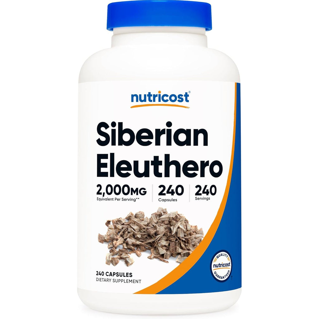 Nutricost Siberian Eleuthero 500Mg, 240 Capsules - Eleutherococcus Senticosus - Gluten Free & Non-Gmo