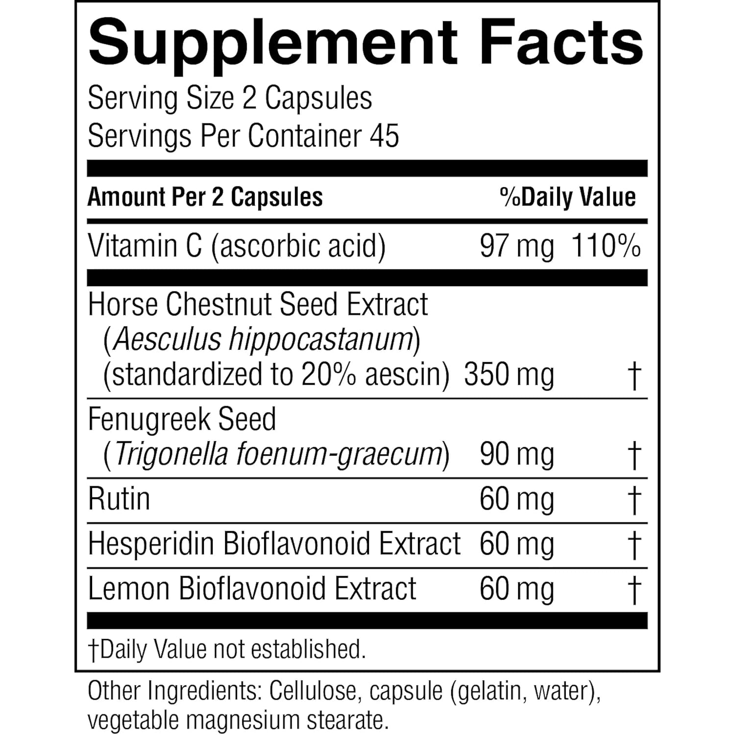 Nature'S Sunshine Vari-Gone, 90 Capsules, Varicose Vein Supplements with 7 Powerful Herbs and Nutrients That Support Circulation for Vein Health, Strength, and Function