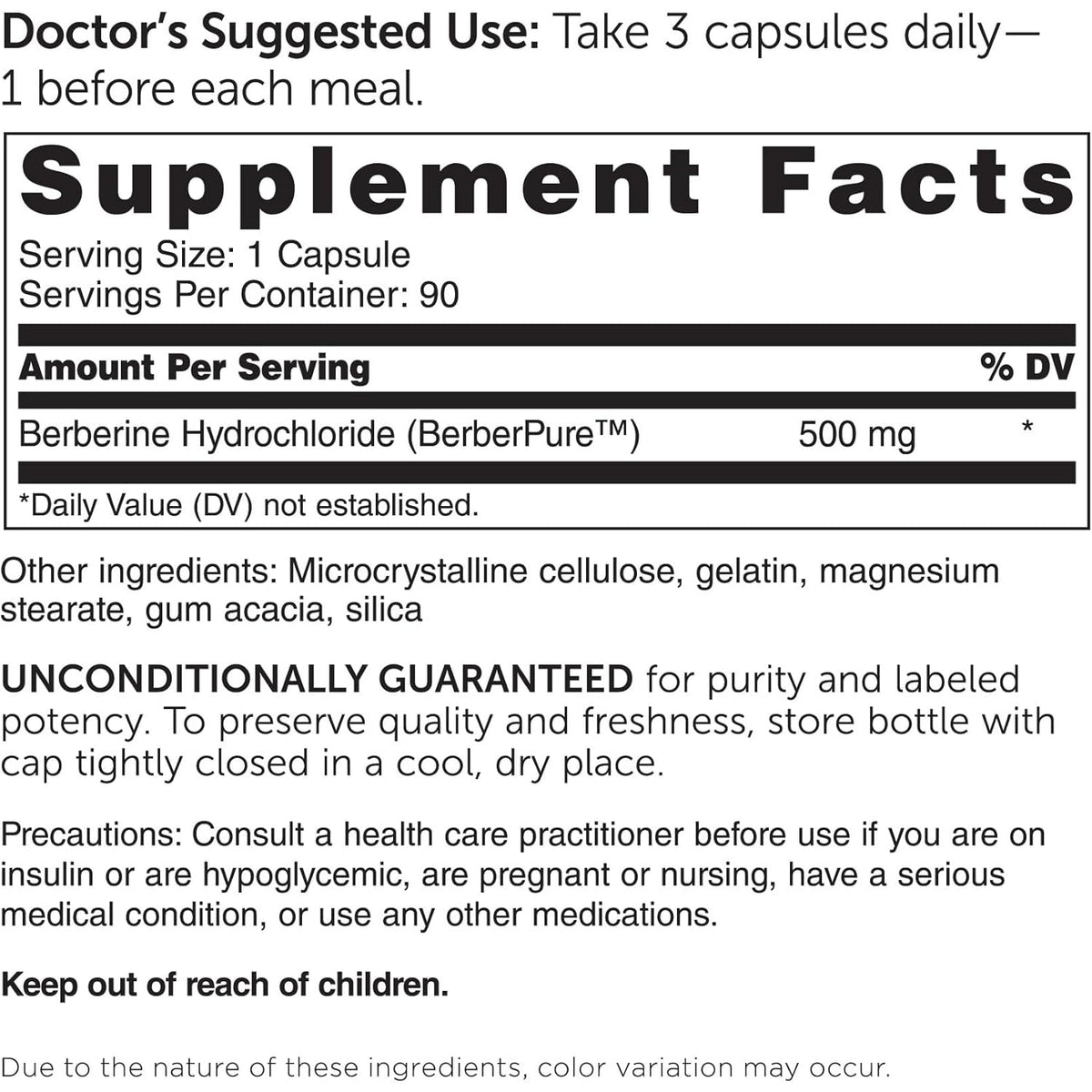 Dr. Whitaker Clinical Grade Berberine | 1,500Mg per Daily Serving | 30 Day Supply
