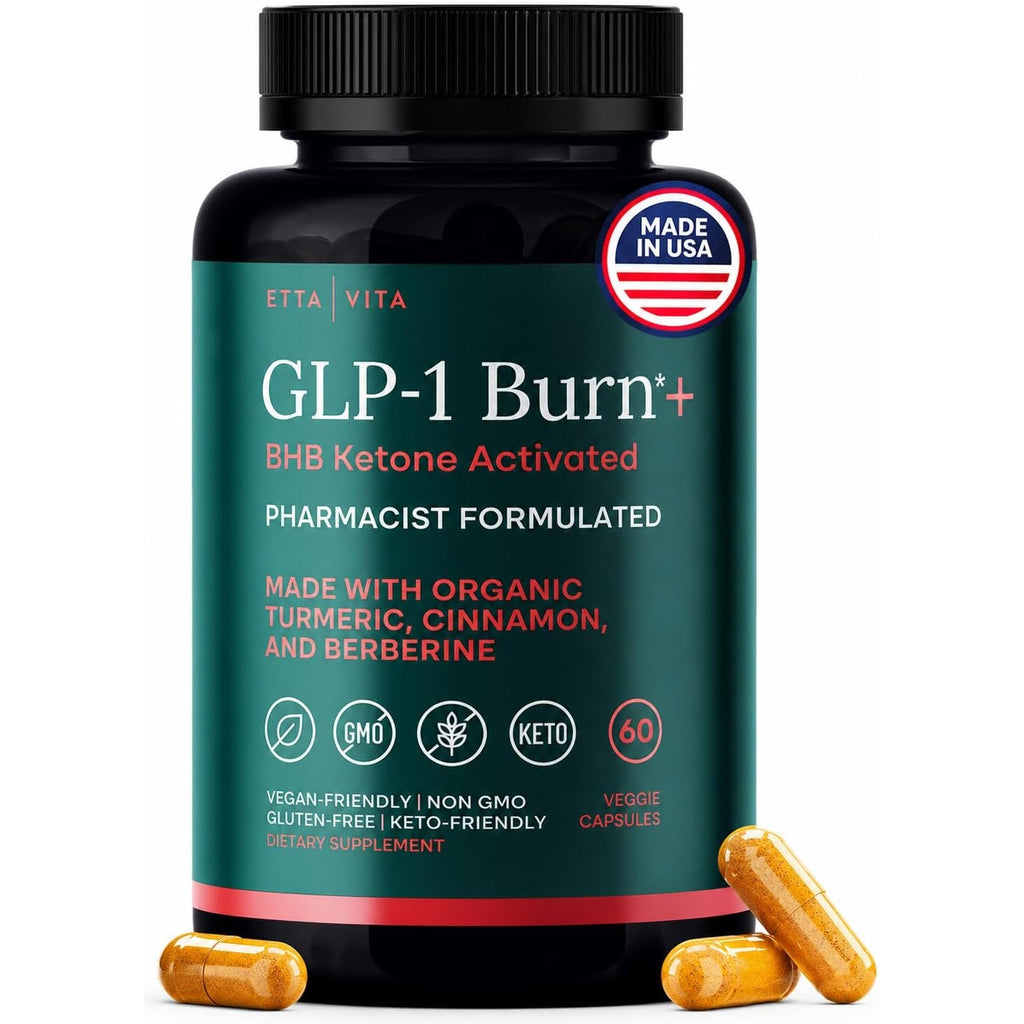Keto Burn & GLP-1 Supplement Weight Loss for Women and Men - Appetite Suppressant, Fat Burner and Metabolic Health with BHB Raspberry Ketones, Apple Cider Vinegar, Berberine HCL (3Rd Party Lab Tested)