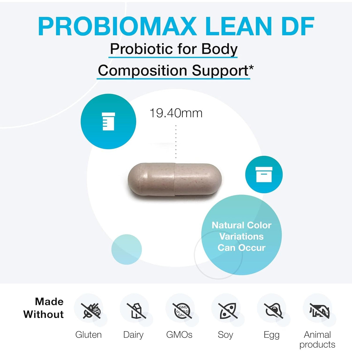 XYMOGEN Probiomax Lean - Probiotic Supplement to Support Gut Barrier Function* - Bifidobacterium Animalis Subsp Lactis B420 - Vegetarian, Non-Gmo & Gluten-Free - 30 Capsules