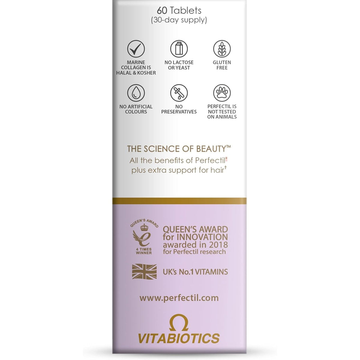 Perfectil Vitabiotics Multivitamin | Hair Growth and Thickening Formula | Supports Thicker, Healthy Hair | Vitamin D, E, Collagen, Biotin, and More
