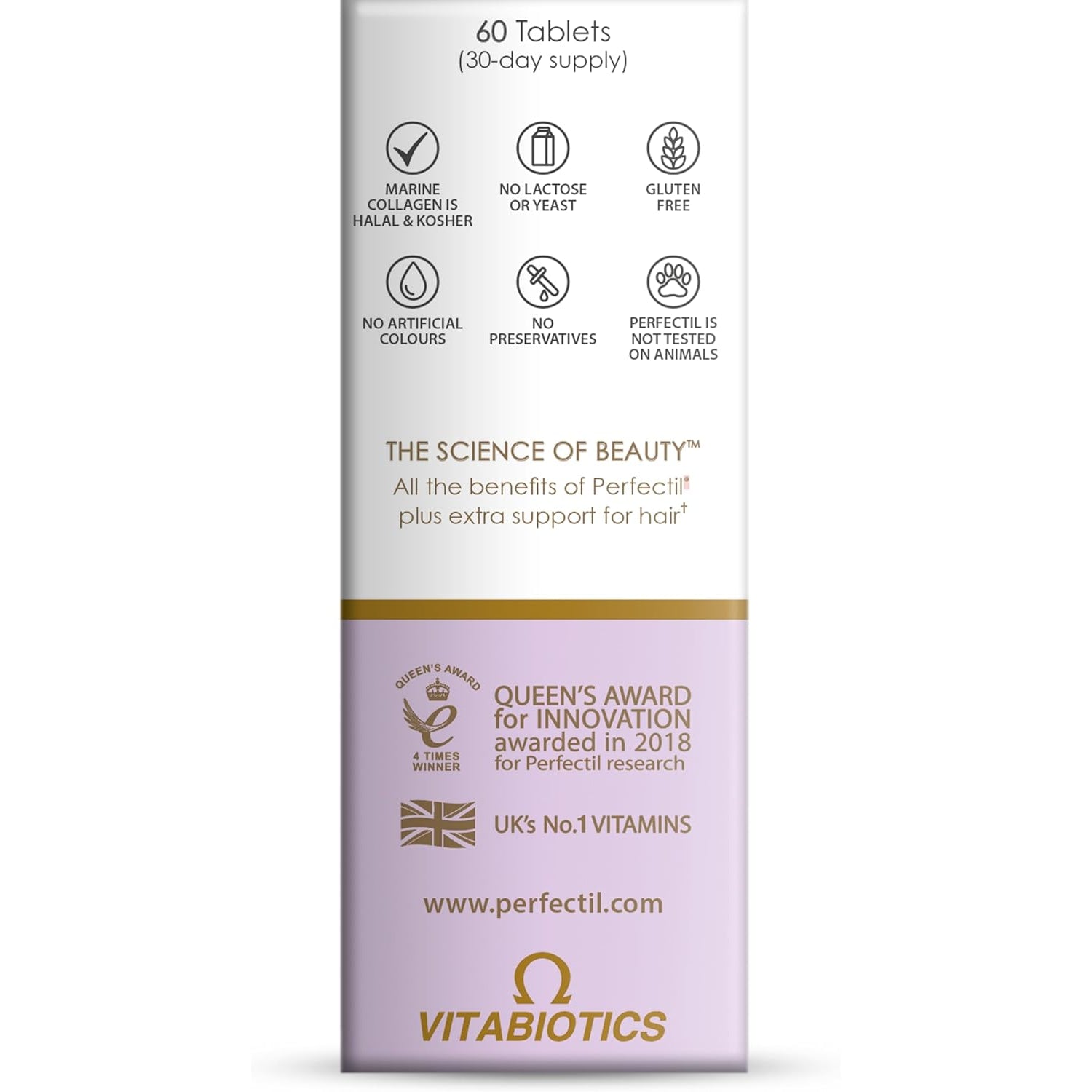 Perfectil Vitabiotics Multivitamin | Hair Growth and Thickening Formula | Supports Thicker, Healthy Hair | Vitamin D, E, Collagen, Biotin, and More