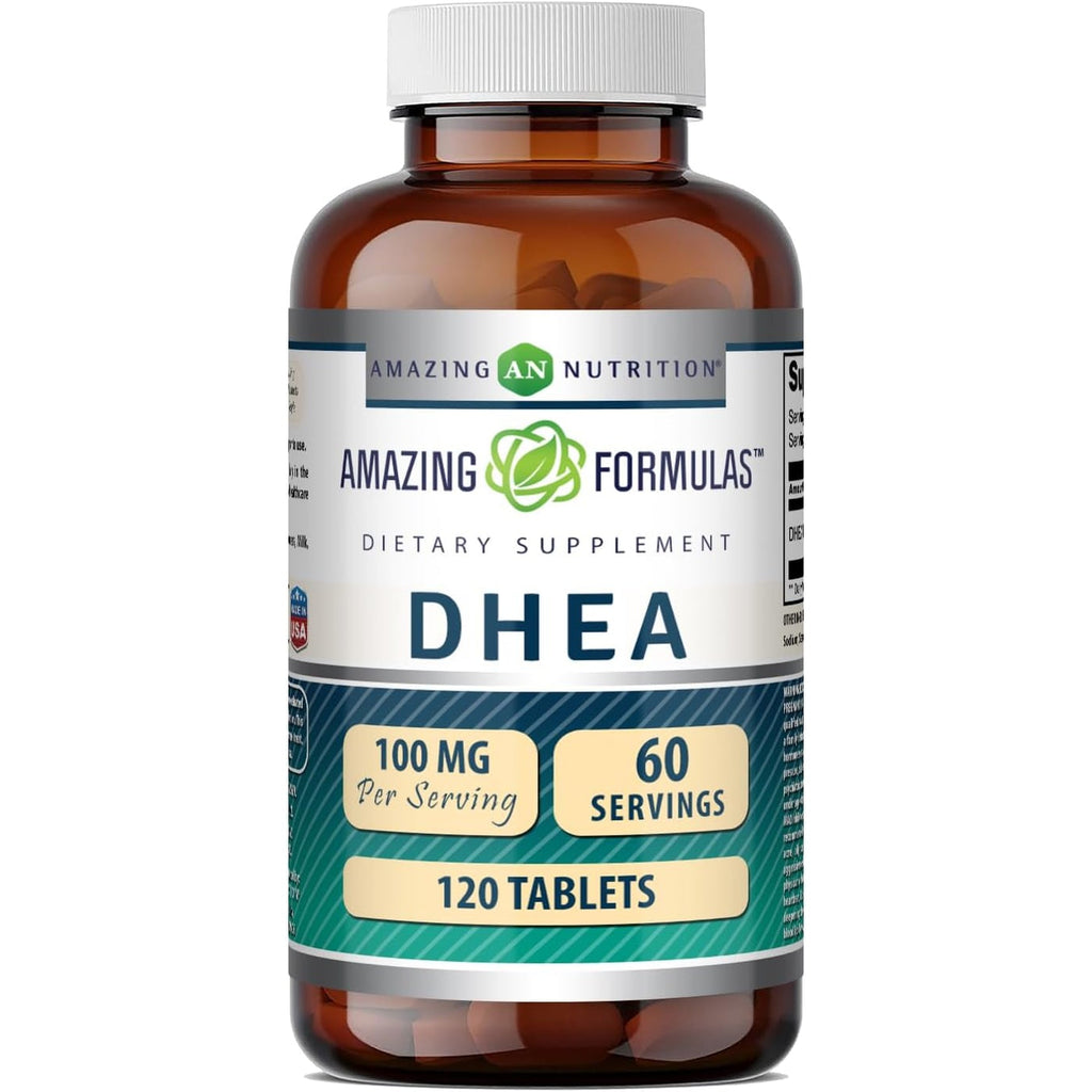 Amazing Formulas DHEA 100 Mg per Serving | 120 Tablets Supplement | (Dehydroepiandrosterone) | Non-Gmo | Gluten-Free | Made in USA