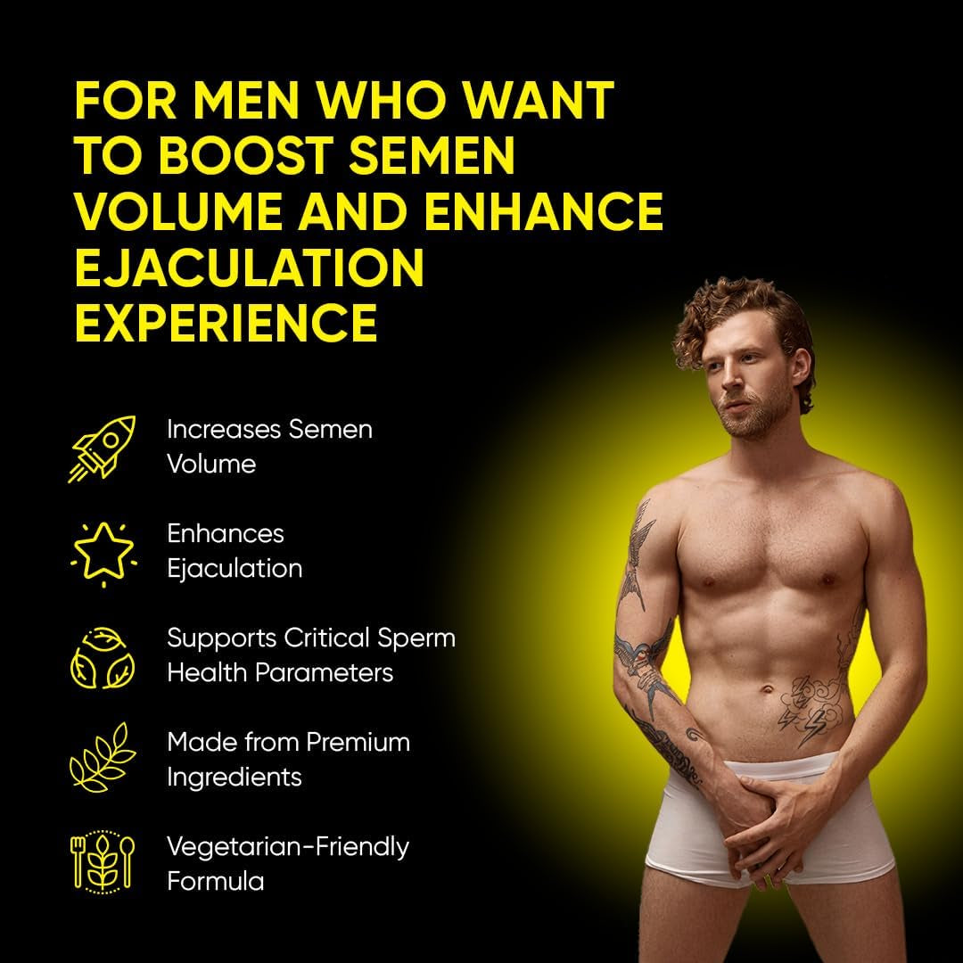 Pineapple C*M Gummies Improves Sperm Volume and Load Semen Volume Supplement - 60 Capsules - 1 Month Supply
