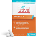 Szio+ Utiva Probiotic – Urinary Tract and Gut Health Supplement – 12 Billion CFU Lactobacillus & Bifidobacterium Probiotic for Men and Women, 30 Delayed Release Vegi Capsules