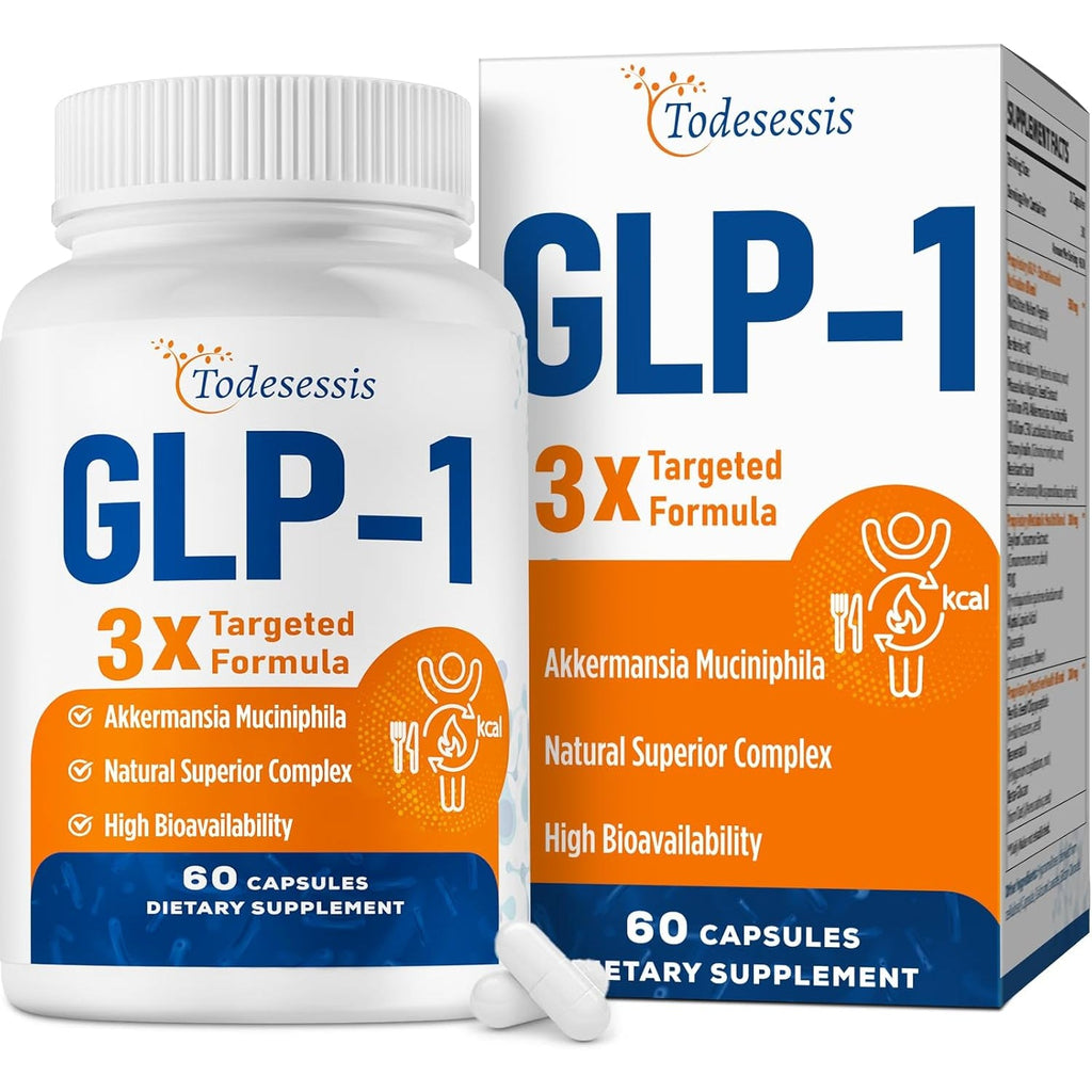 GLP-1 Supplement for Women, 3X Targeted Formula, Gentle on the Stomach, GLP-1 with Akkermansia Probiotic, Berberine HCI & Chicory Inulin, Natural GLP1 for Digestion & Gut Health - Vegan, 60 Capsules
