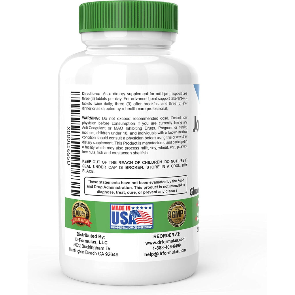 Drformulas Joint Support Supplements for Men & Women | Glucosamine Chondroitin Msm, (Mendamine) 60 Day Supply