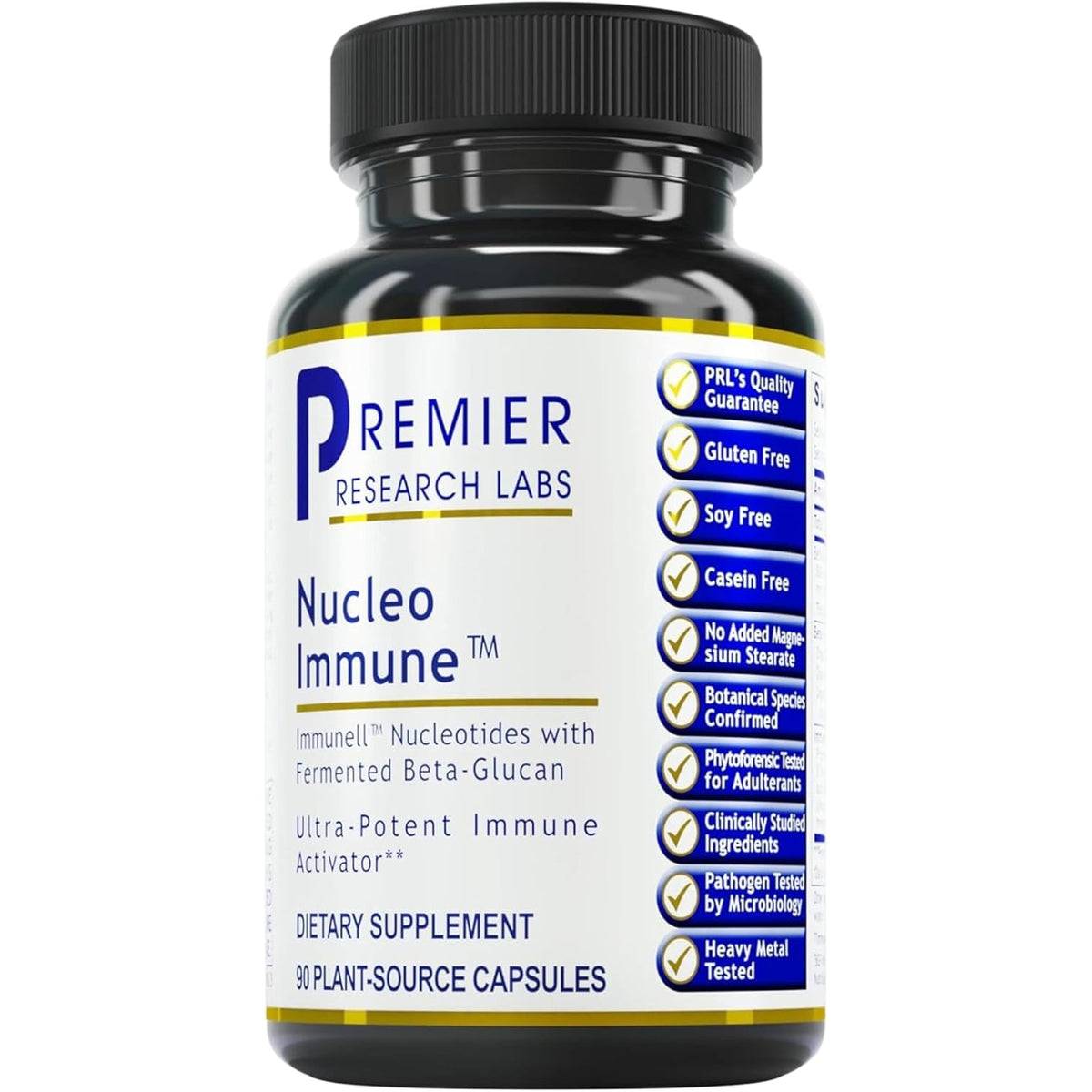 Premier Research Labs Nucleo Immune - Beta Glucan Supplements, Beta Glucans, Phytochemicals, Prickly Pear, Fiber, Immune Support - 90 Capsules
