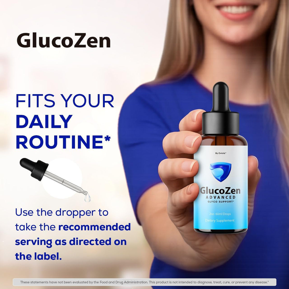 (2 Pack) Glucozen Drops - Official Glucozen Oral Liquid Drops Advanced Premium Formula Maximum Strength, All Natural Ingredients Vitamins for Overall Health & Wellness, 2 Bottles for 2 Months