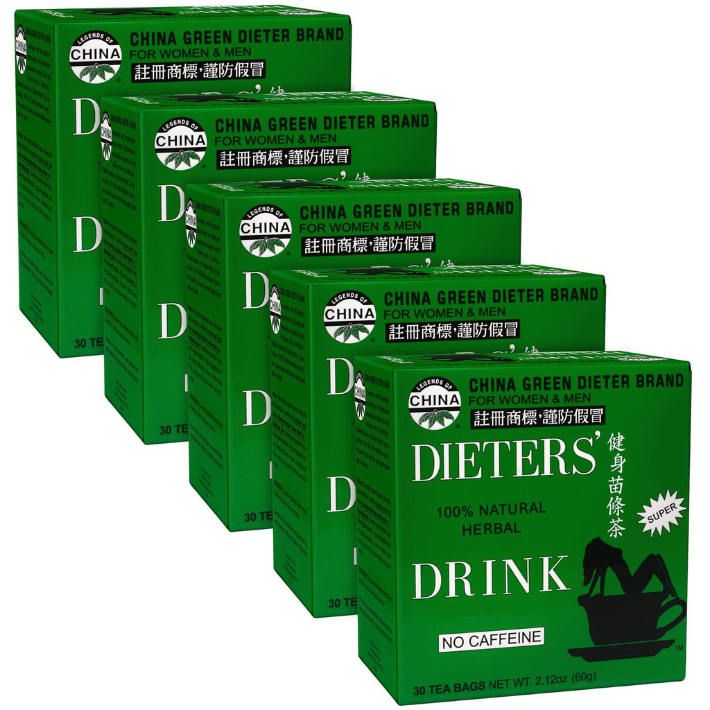 Uncle Lee'S Tea Detox Tea with Senna Laxative, Constipation Relief for Adults, Supports a Healthy Weight, Caffeine-Free Herbal Tea Bags, 30 Count (Pack of 5)