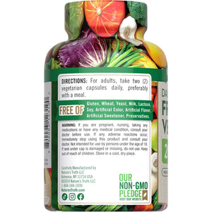Nature'S Truth Fruit and Veggies Supplement | 120 Vegetarian Capsules | 20+ Fruits & Vegetables | Vegetarian, Non-Gmo, and Gluten Free Supplement