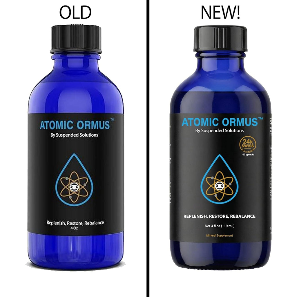 Liquid Monoatomic 24K Gold ORMUS – 4Oz, 24K Gold Platinum Iridium ORMUS, Energetically Enhanced, Memory, Energy, Stamina & Vitality, Vegan Supplement