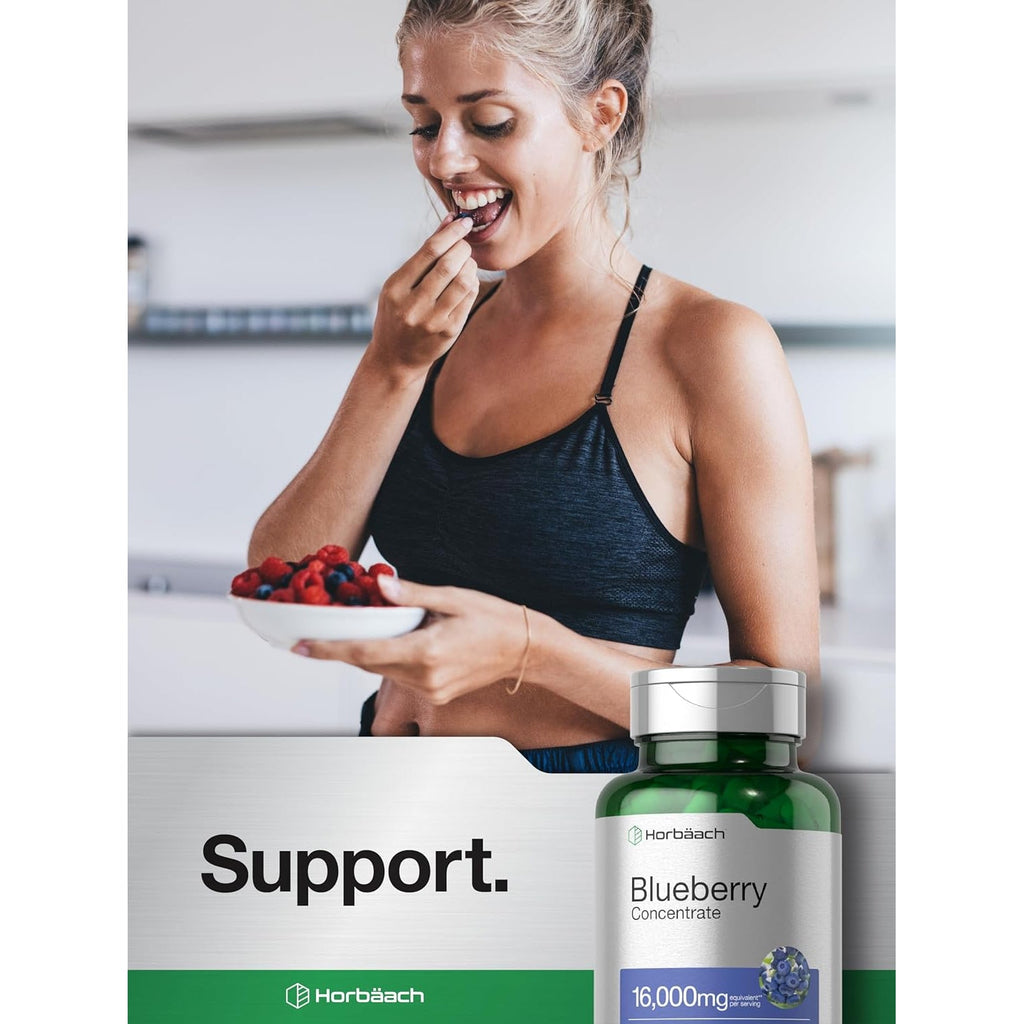 Horbäach Blueberry Extract Supplement | 150 Capsules | Blueberry Concentrate | Non-Gmo & Gluten Free Formula