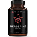 ACEWORKZ Organic Berberine HCL Supplement 1200Mg - Supports Healthy Blood Sugar Levels and Metabolism - Bioperine® Enhanced Absorption (60 Capsules)