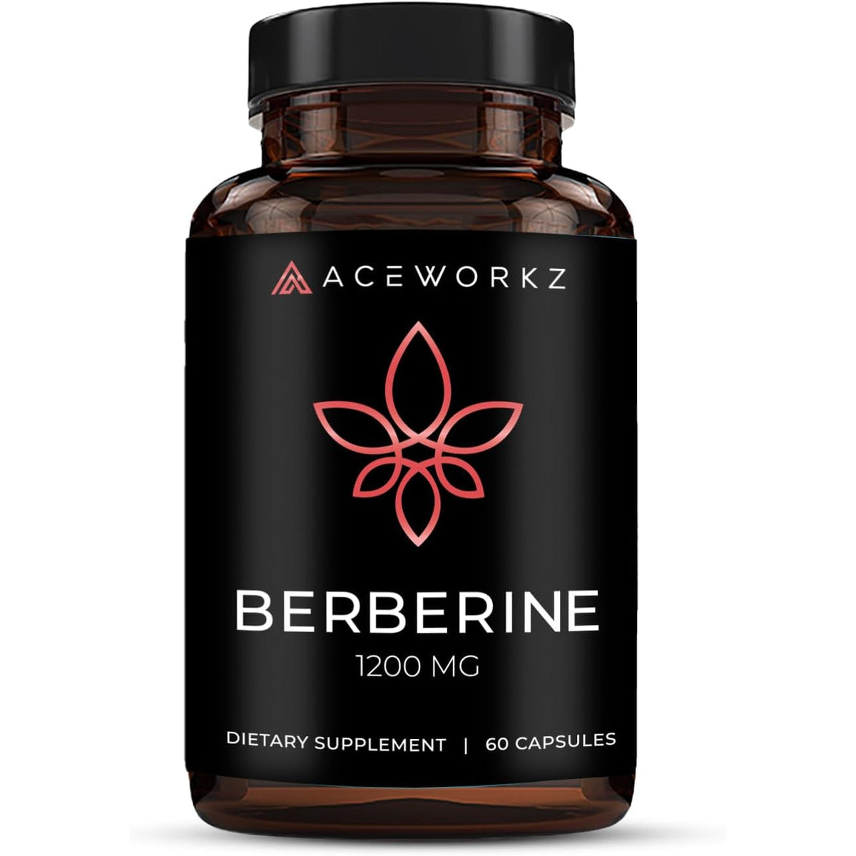 ACEWORKZ Organic Berberine HCL Supplement 1200Mg - Supports Healthy Blood Sugar Levels and Metabolism - Bioperine® Enhanced Absorption (60 Capsules)