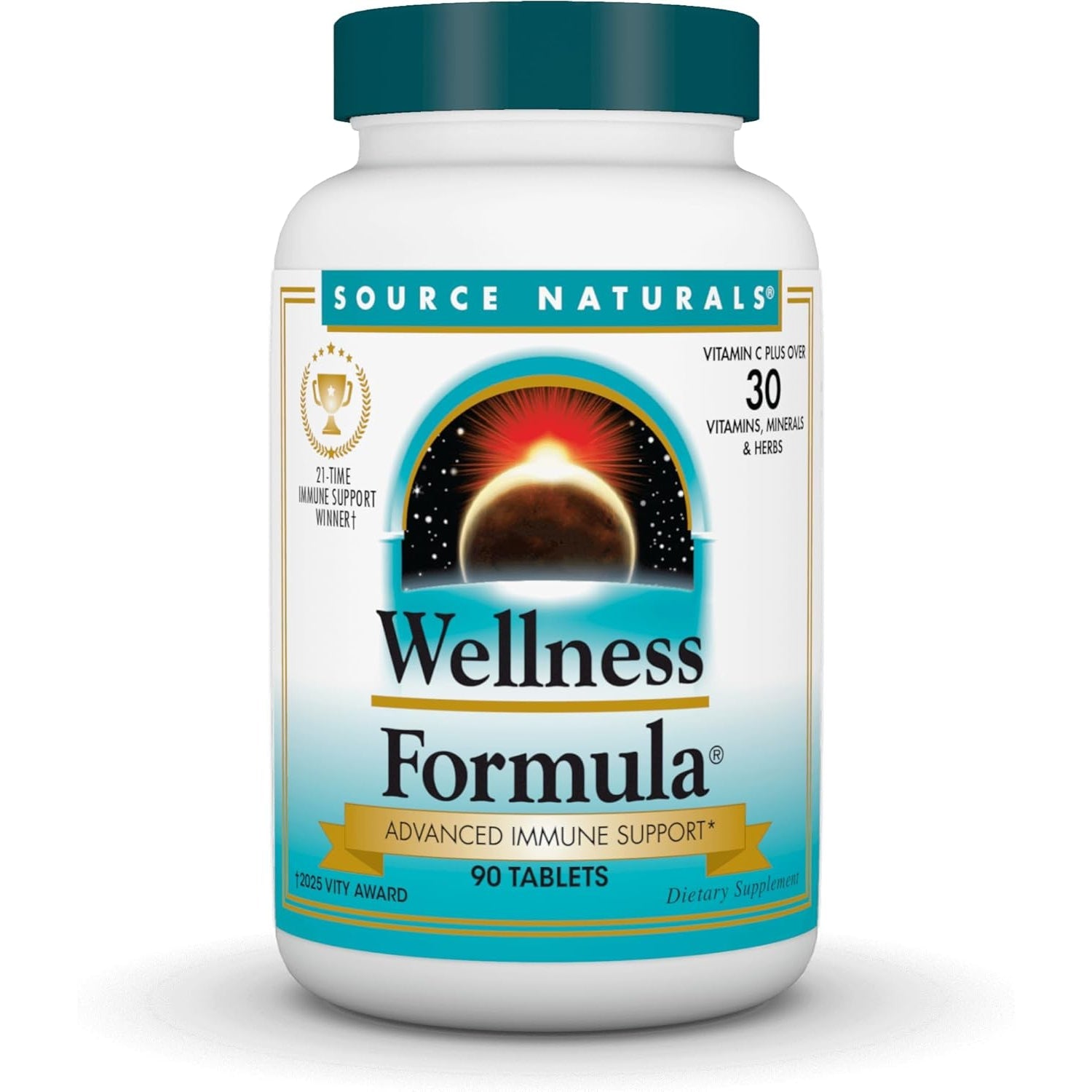 Source Naturals Wellness Formula Bio-Aligned Vitamins & Herbal Defense - Immune System Support Supplement & Immunity Booster* - 90 Tablets