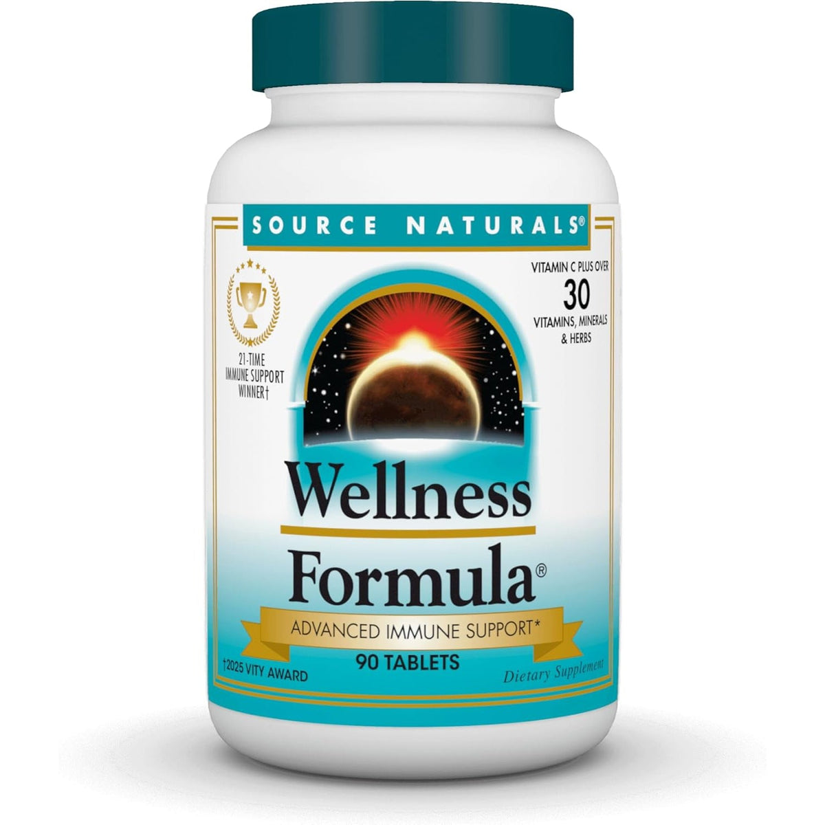 Source Naturals Wellness Formula Bio-Aligned Vitamins & Herbal Defense - Immune System Support Supplement & Immunity Booster* - 90 Tablets