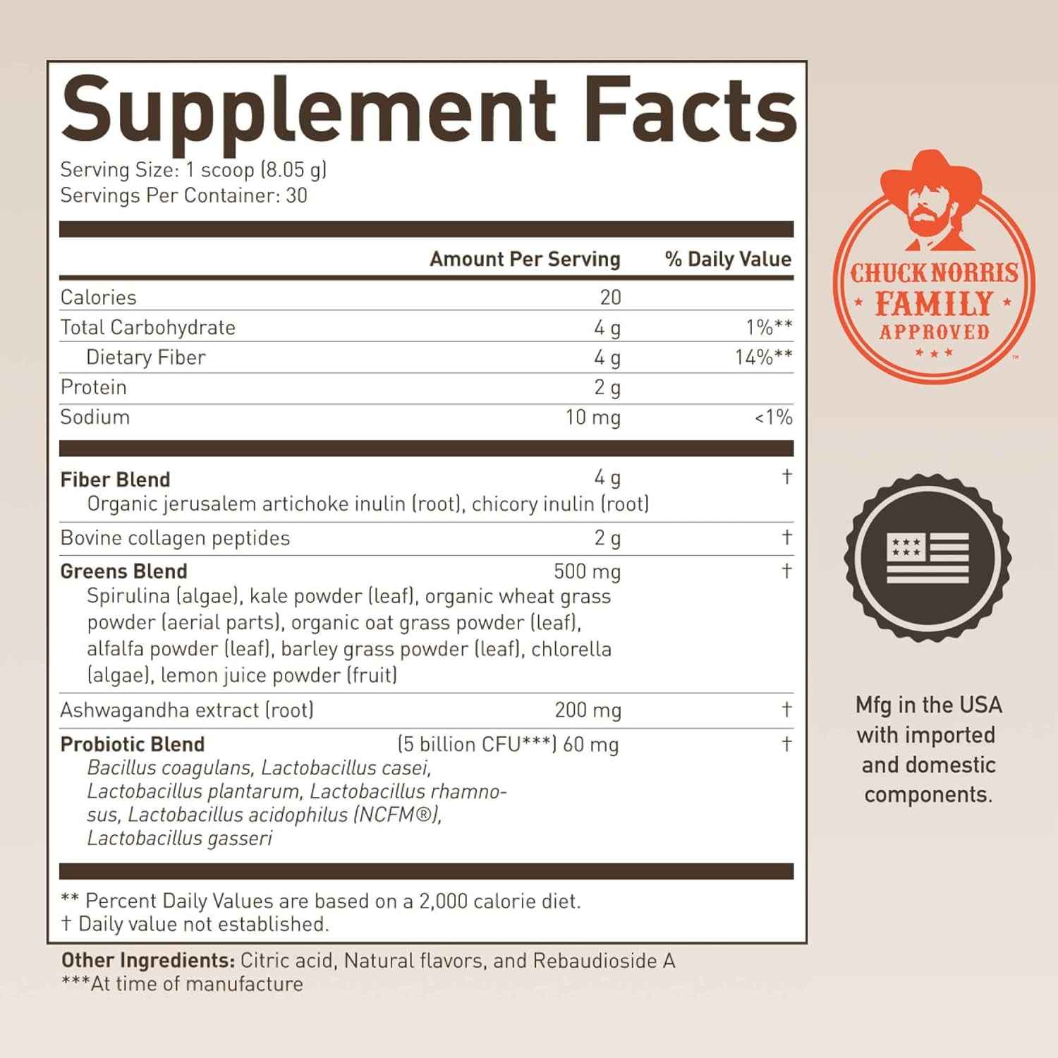 ROUNDHOUSE PROVISION Morning Kick, Greens Superfood Powder Supplement with Ashwagandha, Collagen & Probiotics - Sugar Free, Caffeine Free (3 Pack, Strawberry Lemonade Flavor) by Chuck Norris