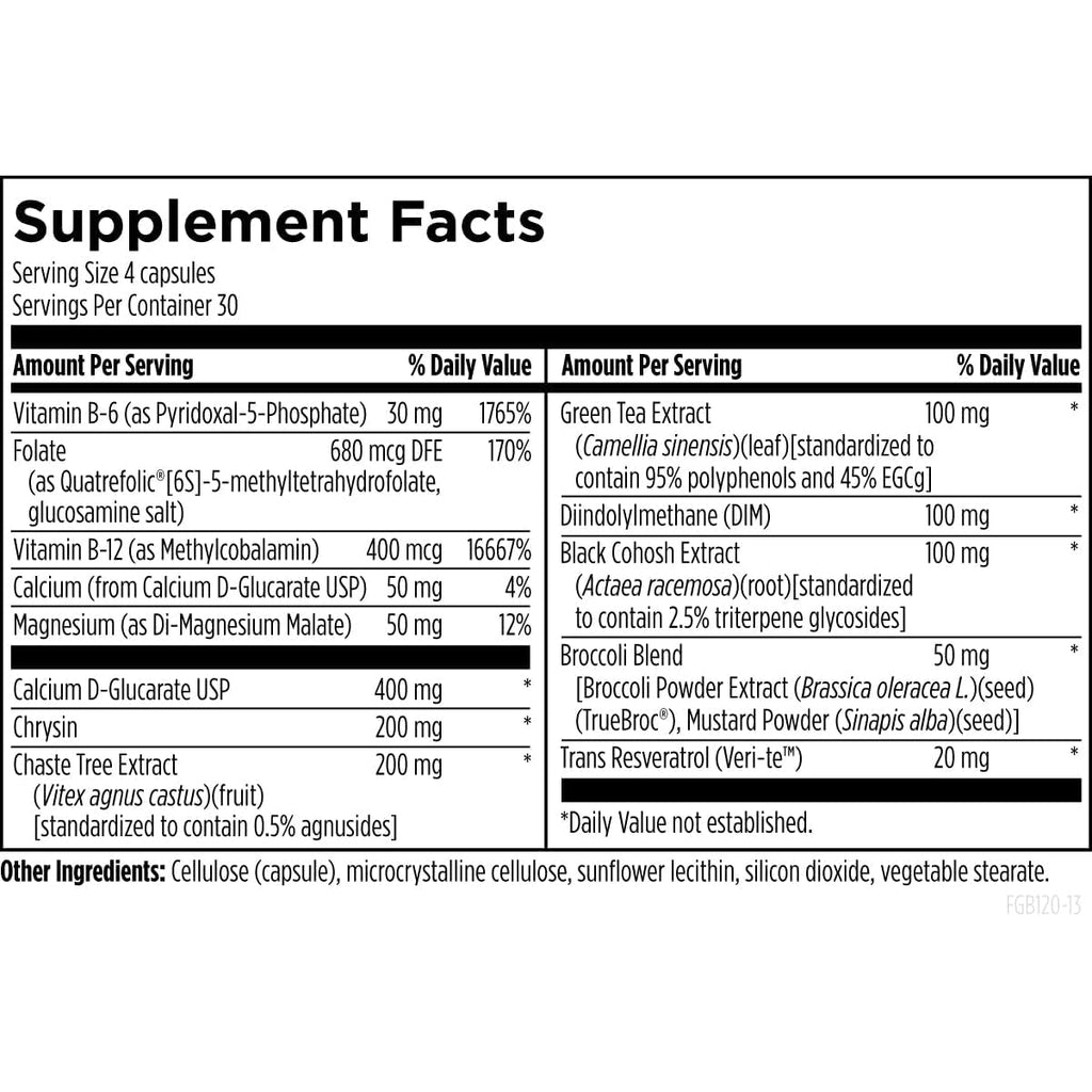 Designs for Health Femguard + Hormone Balance for Women - DIM, Black Cohosh, Calcium D-Glucarate, Egcg Green Tea Extract & Chaste Tree Supplement for Mood Support & Estrogen Metabolism (120 Capsules)