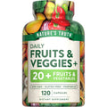 Nature'S Truth Fruit and Veggies Supplement | 120 Vegetarian Capsules | 20+ Fruits & Vegetables | Vegetarian, Non-Gmo, and Gluten Free Supplement