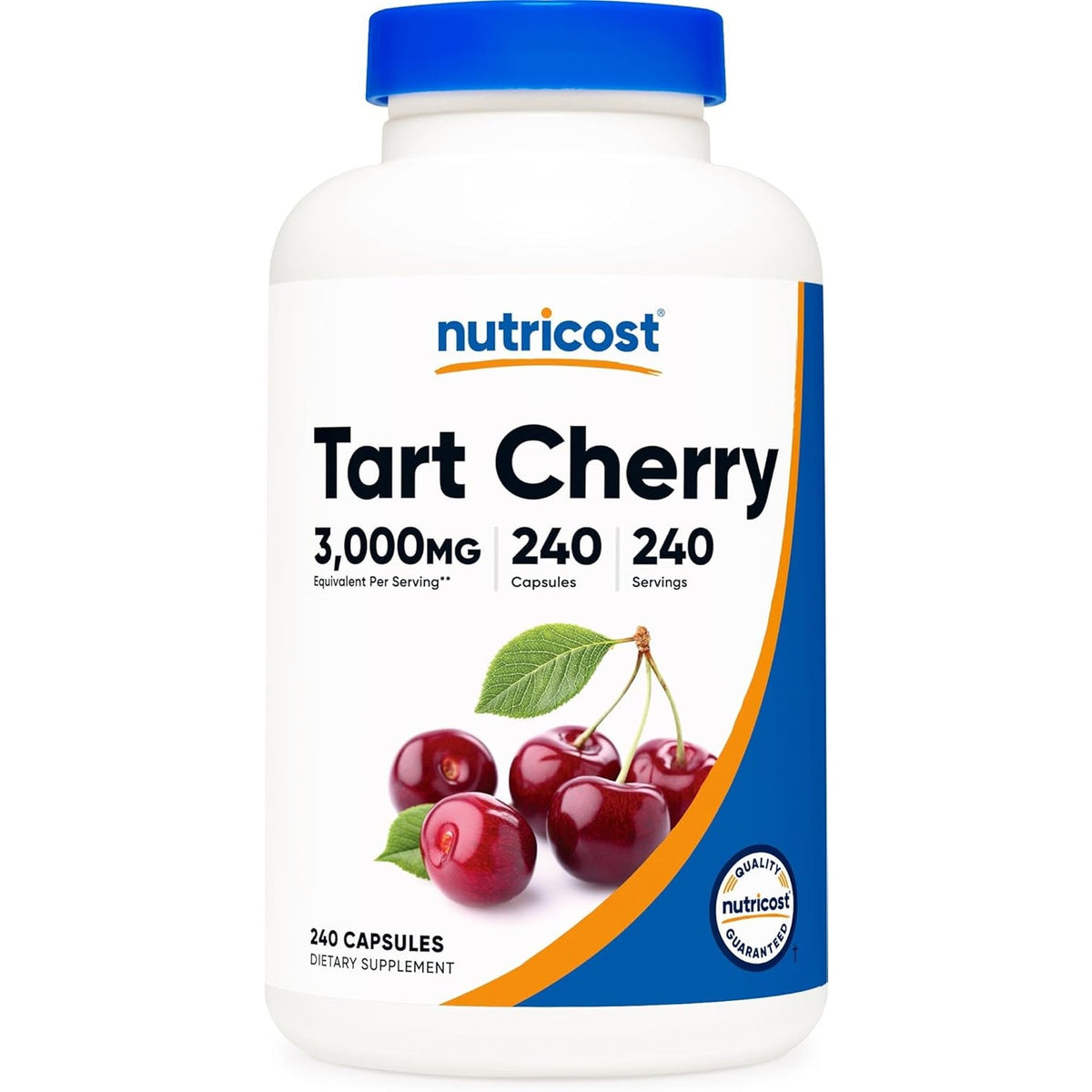 Nutricost Tart Cherry Extract 240 Vegetarian Capsules for 240 Servings per Bottle - Gluten Free, Non-Gmo