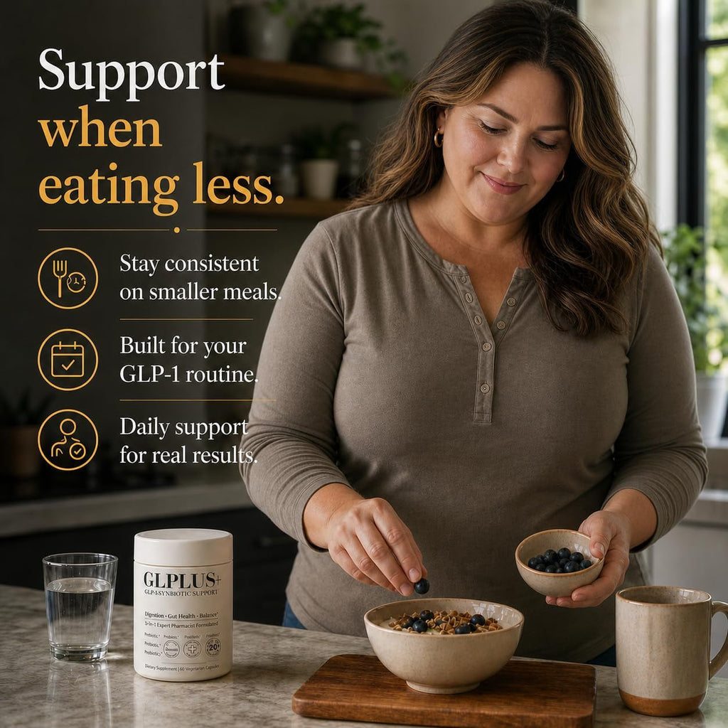 GLP-1 Support Supplement for Nausea, Bloating & Gut Health – Synbiotic Pre, Pro & Postbiotic for Women & Men, GLP-1 Users – Pharmacist Formulated, 20-In-1 (60 Capsules)