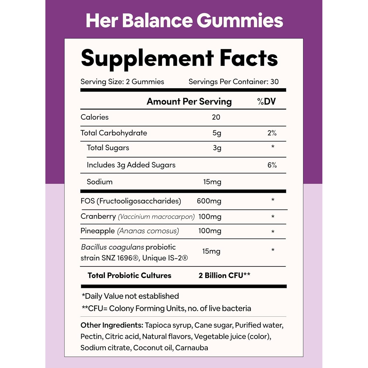 Black Girl Vitamins Her Balance Vaginal Probiotic Gummies – Ph Balance & Odor Support, Feminine Health + Urinary Tract Support, 2B CFU Lactobacillus, Vegan, Gluten-Free, Halal (30-Day Supply)