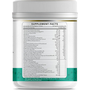 Collagen Peptides + Creatine + Methylated Multivitamin + D3/K2 (MK-7) + Lutein/Zeaxanthin + Lycopene + Psyllium + Taurine + TMG + Hyaluronic Acid (30 Servings, Mixed Berry)