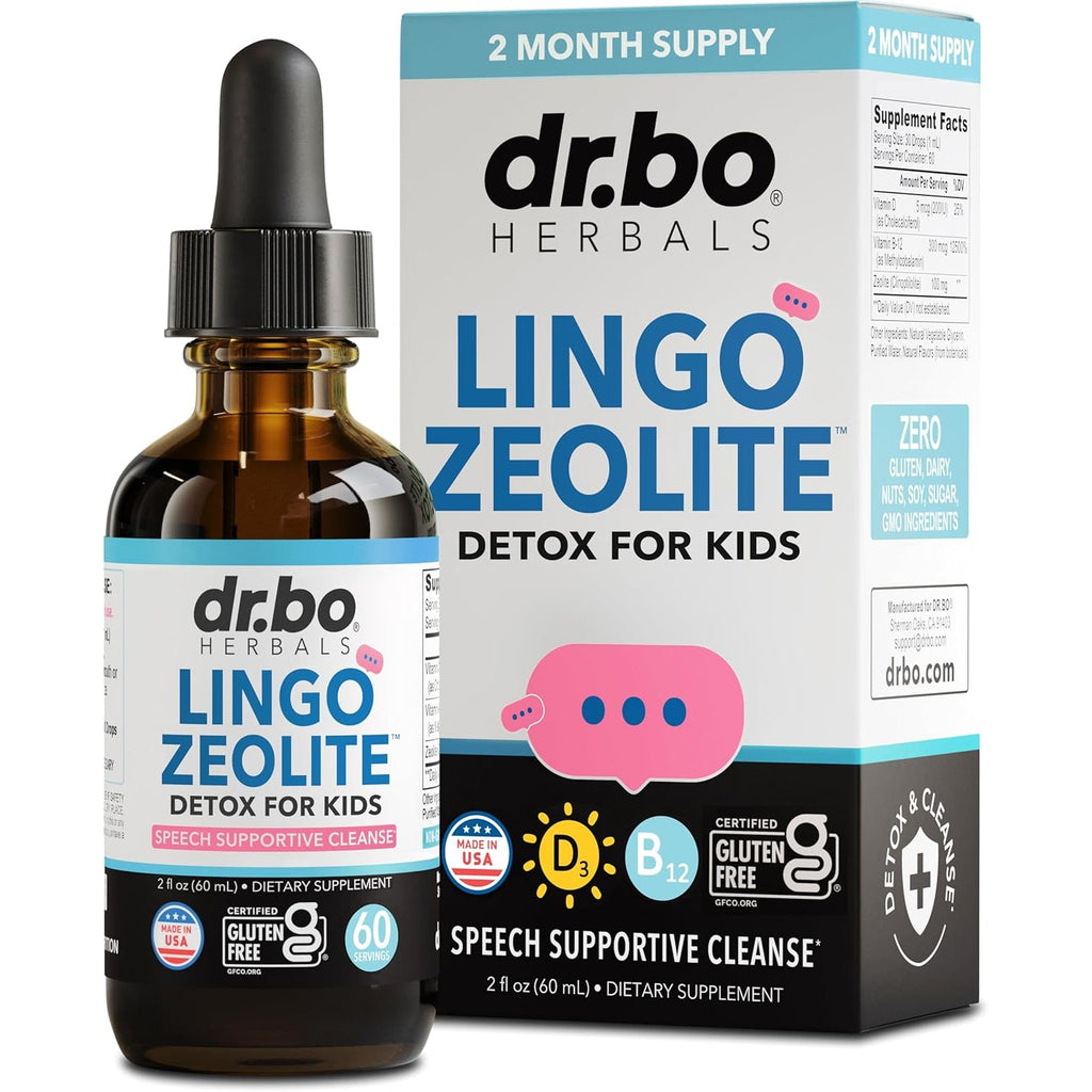 Zeolite Detox for Kids Lingo Drops - Natural Lingo Zeolite Drops for Kids Methylated B12 & D3 Advanced Clinoptilolite - Pure Extra Clinoptilolite Leap Liquid Detox Body Cleanse Supplement Ages 3+, 2Oz