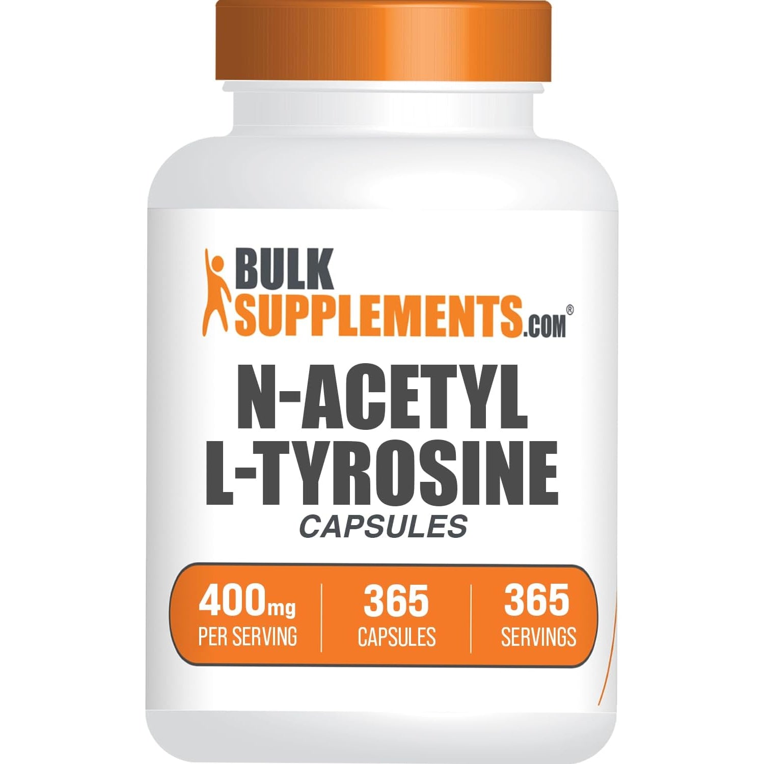 Bulksupplements.Com N-Acetyl L-Tyrosine Capsules - Tyrosine Supplement, NALT Capsules, Amino Acid Supplement - Gluten Free, 1 Capsule per Serving, 365 Count (Pack of 1)