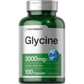 Horbäach Glycine 3000Mg Supplement | 100 Powder Capsules | Free Form Amino Acid | Non-Gmo, Gluten Free Supplement