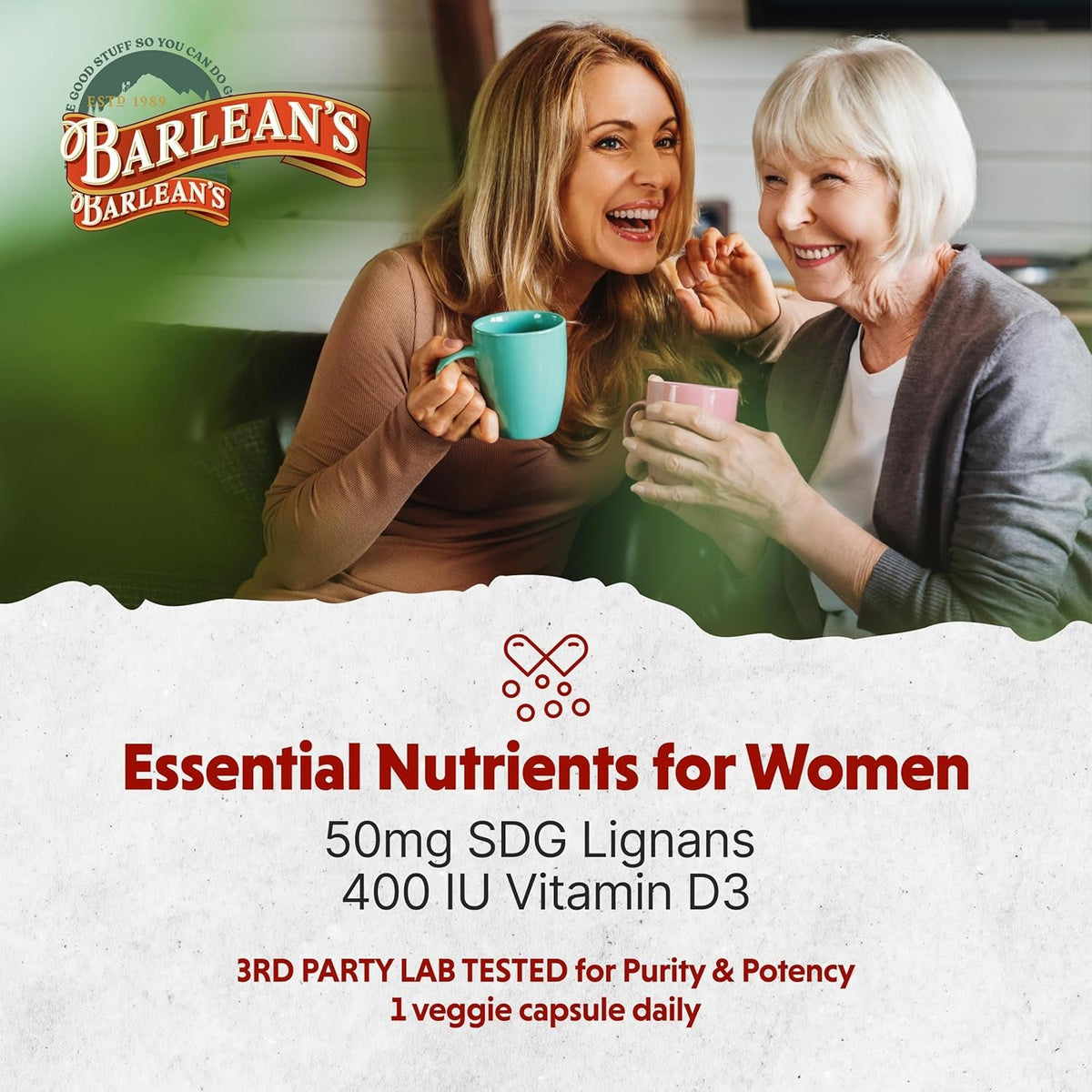 Brevail Plant Lignan Extract Capsules, Proactive Breast Health Supplement with 50 Mg SDG Lignans from Flax Seed Hulls for Healthy Estrogen Balance and PMS Mood Support Pills, 30 Count