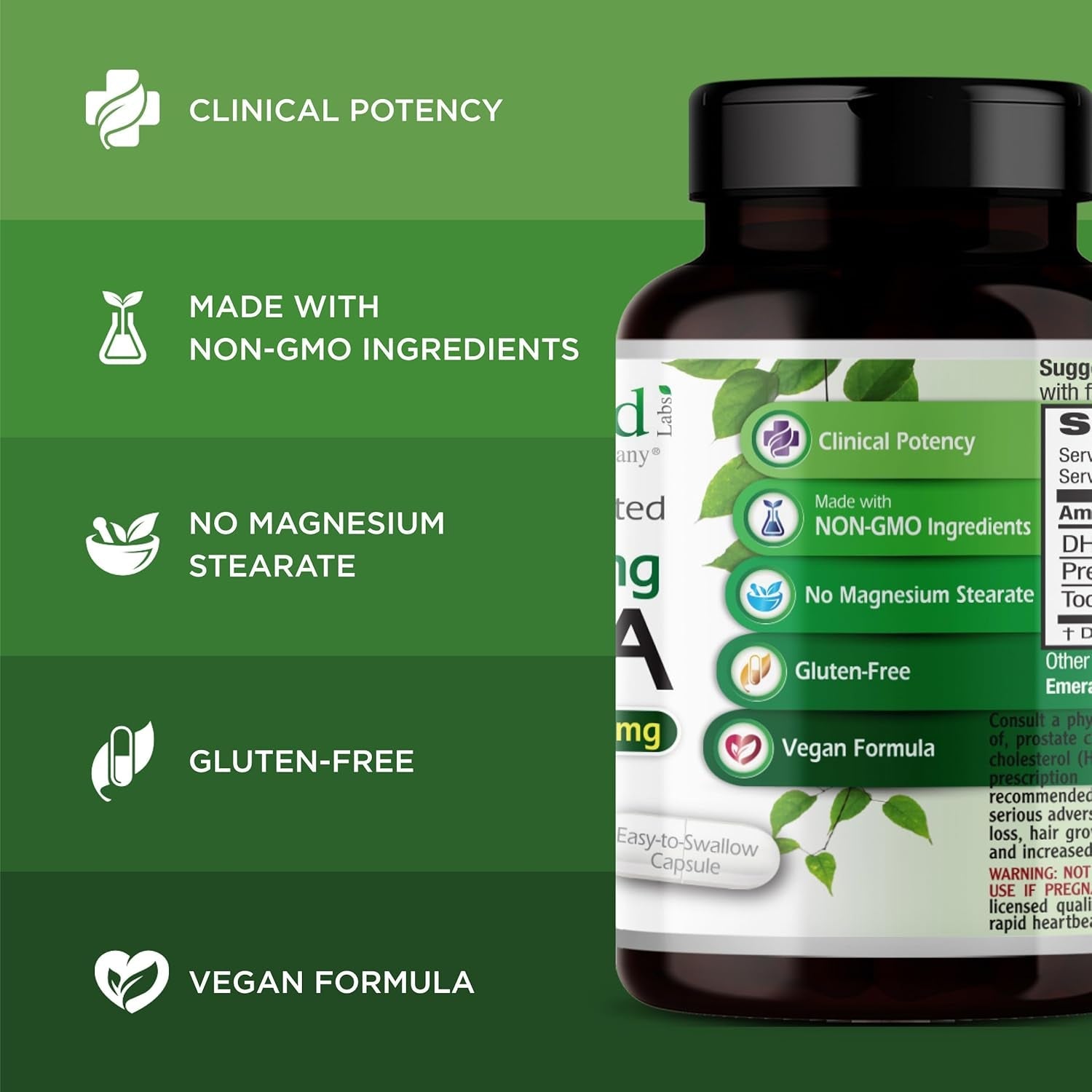Emerald Labs DHEA 25Mg - Adrenal Support Supplement to Help Hormone Balance* - Includes DHEA - Gluten-Free - 60 Vegetable Capsules (30-Day Supply)