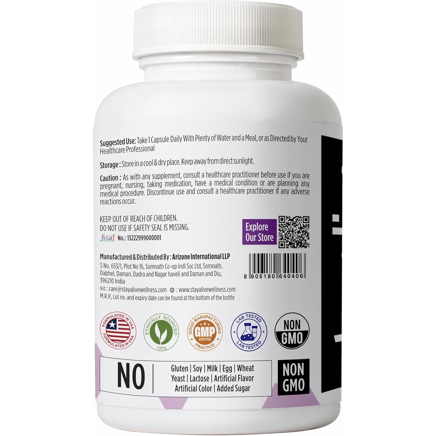 STAY ALIVE Cortisol Manager Supplement 15-In-1 Complex W/L-Theanine, Ashwagandha, Magnesium Glycinate, Phosphatidylserine and More, 120 Veg Capsules, Non-Gmo & Gluten-Free Formula for Women and Men