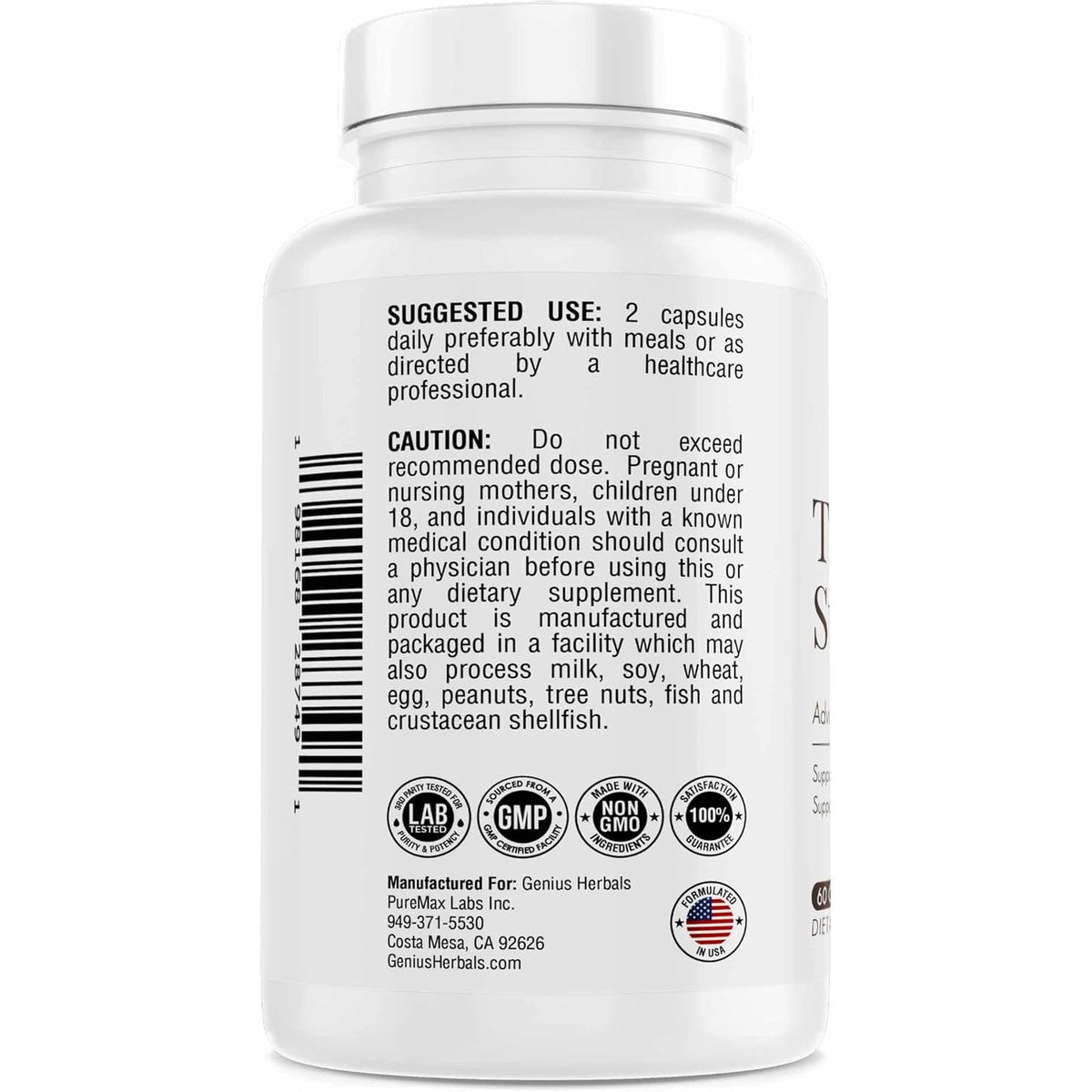 Thyroid Support - Advanced Formula with Iodine, Supports Metabolism & Energy, Supports Healthy Thyroid. Non-Gmo Thyroid Supplement - 60 Capsules