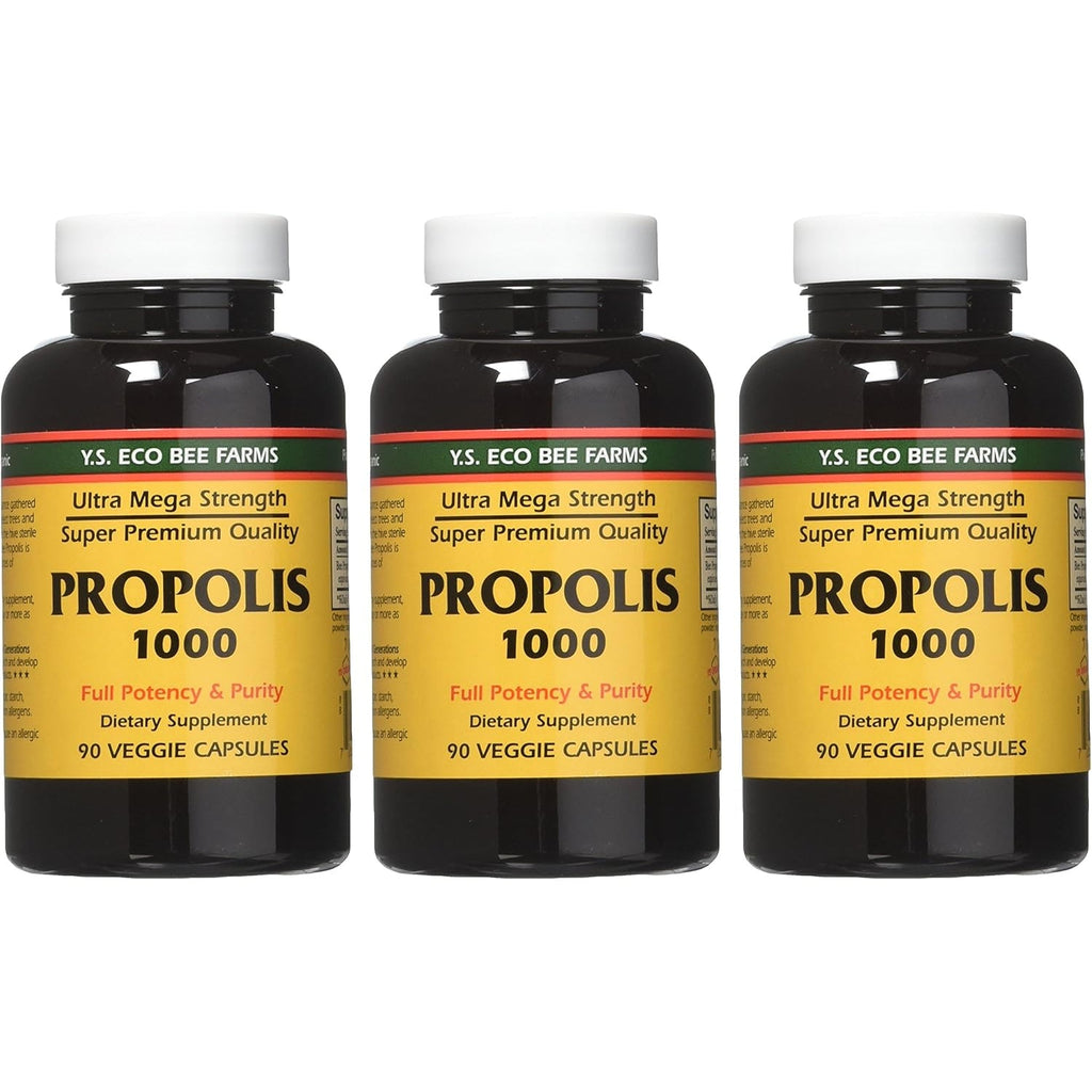 YS Eco Bee Farms Propolis 1000 - 90 Count (Pack of 3)