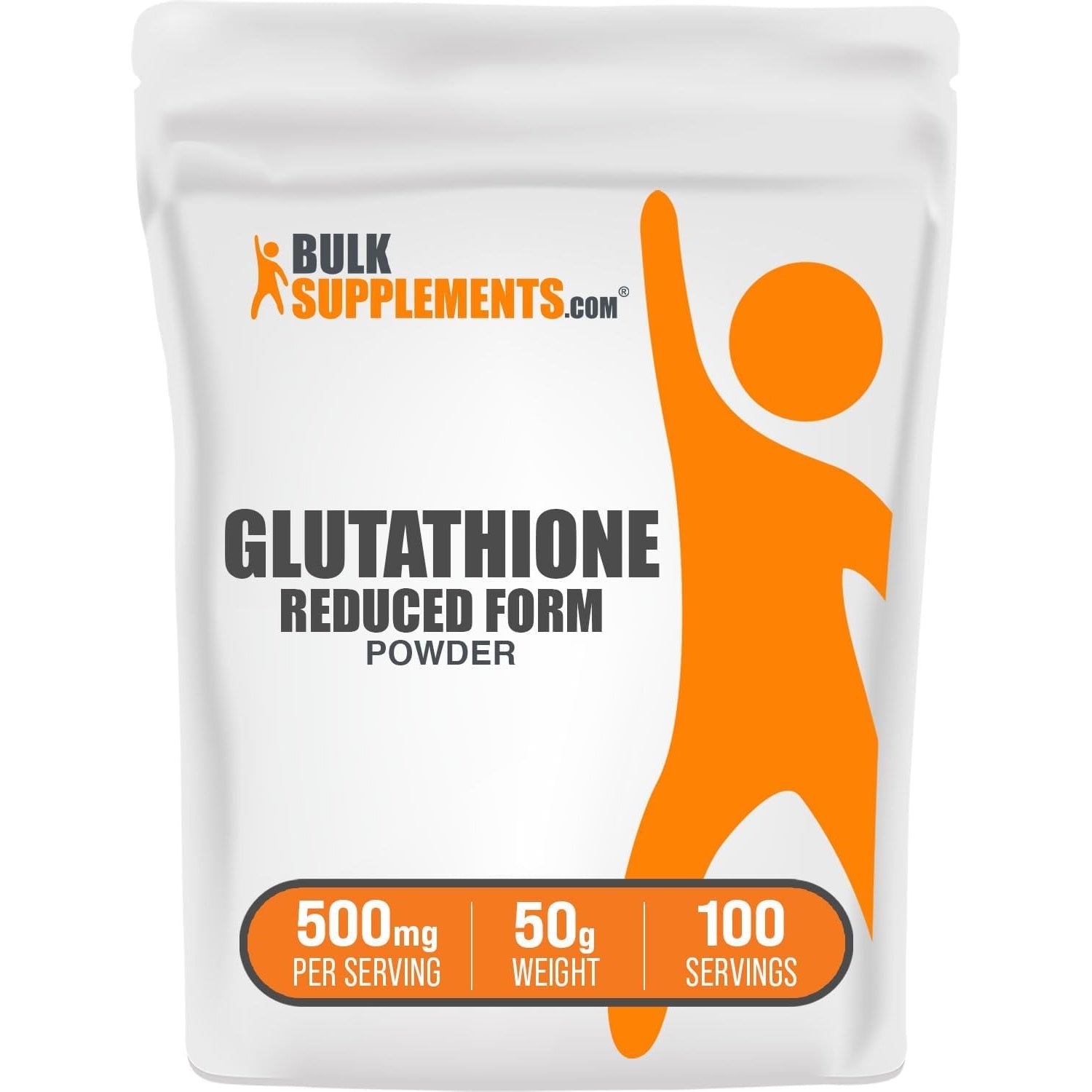 Bulksupplements.Com Glutathione Reduced Powder - Glutathione Supplement, Reduced Glutathione Powder - Glutathione 500Mg, Gluten Free, 500Mg per Serving, 50G (1.8 Oz) (Pack of 1)