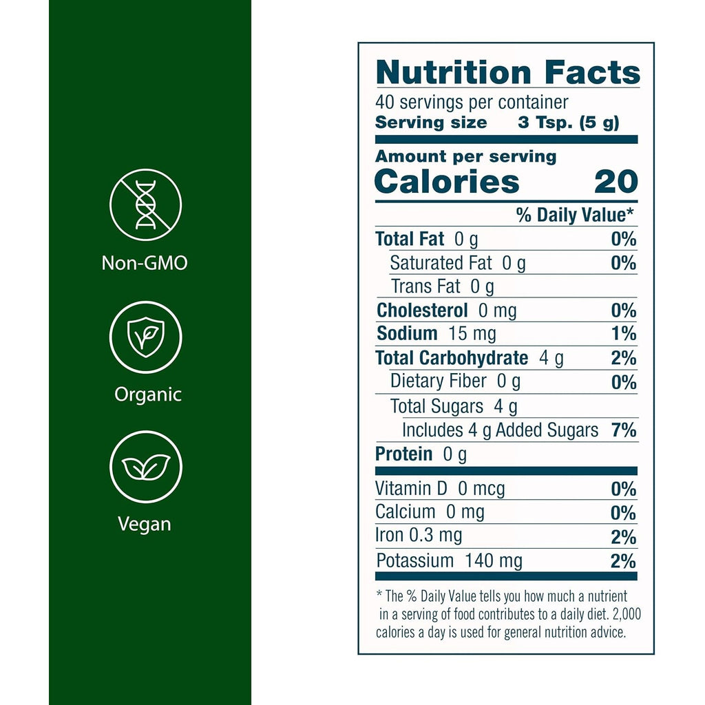 Flora - Organic Red Beet Crystals, Energizing Superfood, Nitric Oxide Booster, Vegan, Equals 5.5 Lbs. of Red Beets, Pressed from Fresh Harvested Organic Beets, 7-Oz. Powder