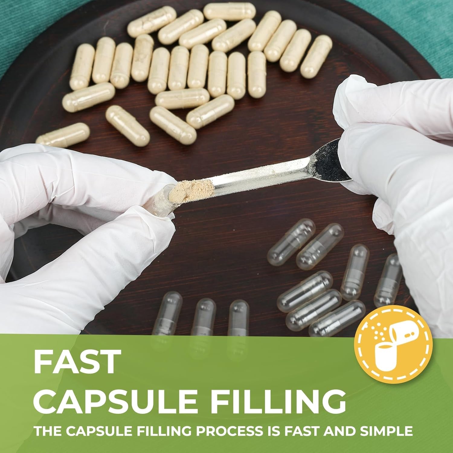 Size 000 Empty Vegetarian Capsules, (1000 Count) Vegan Clear Fillable Veggie Pill Capsules for DIY Supplement Filling